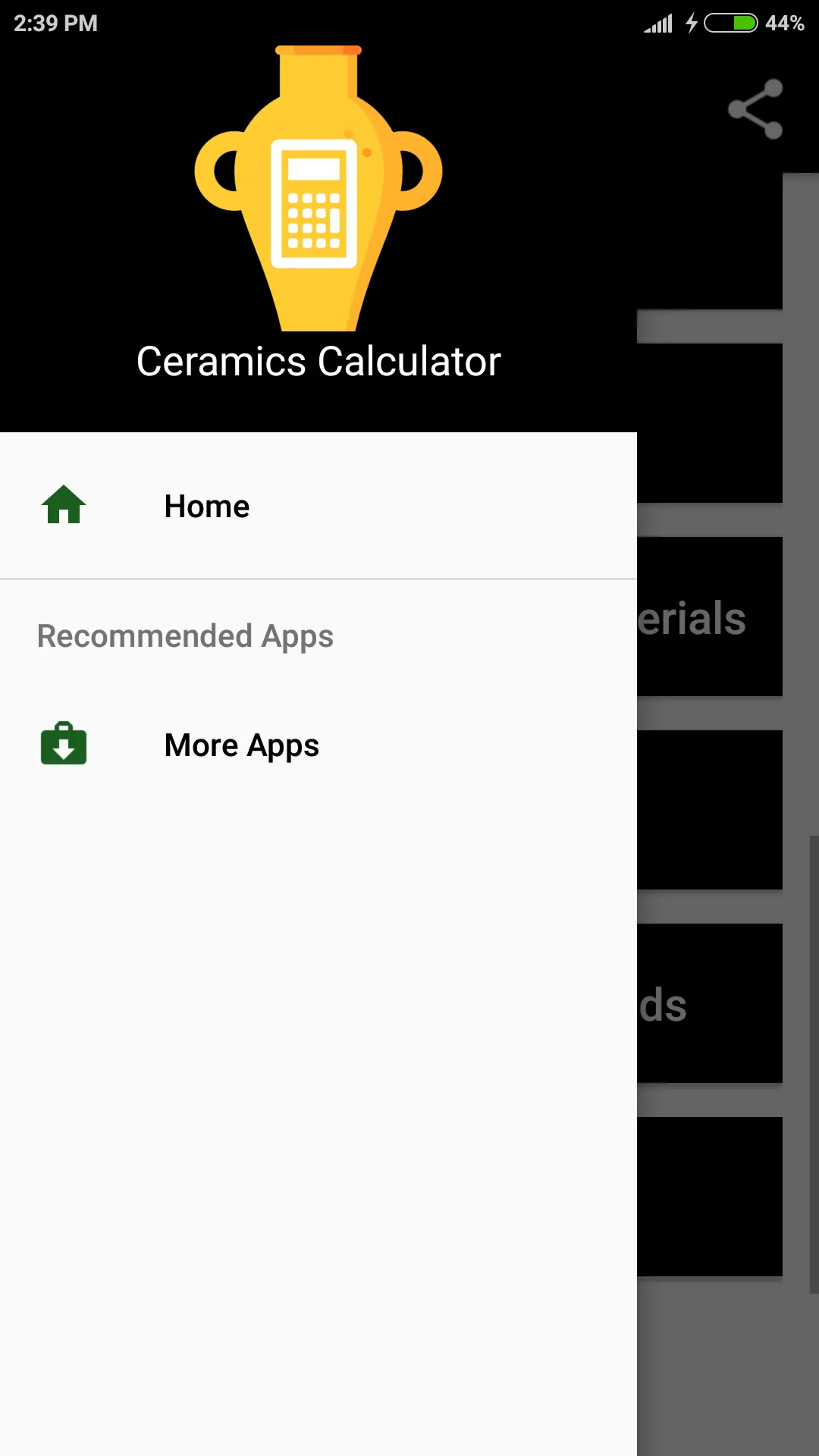 Ceramics Calculator | Indus Appstore | Screenshot