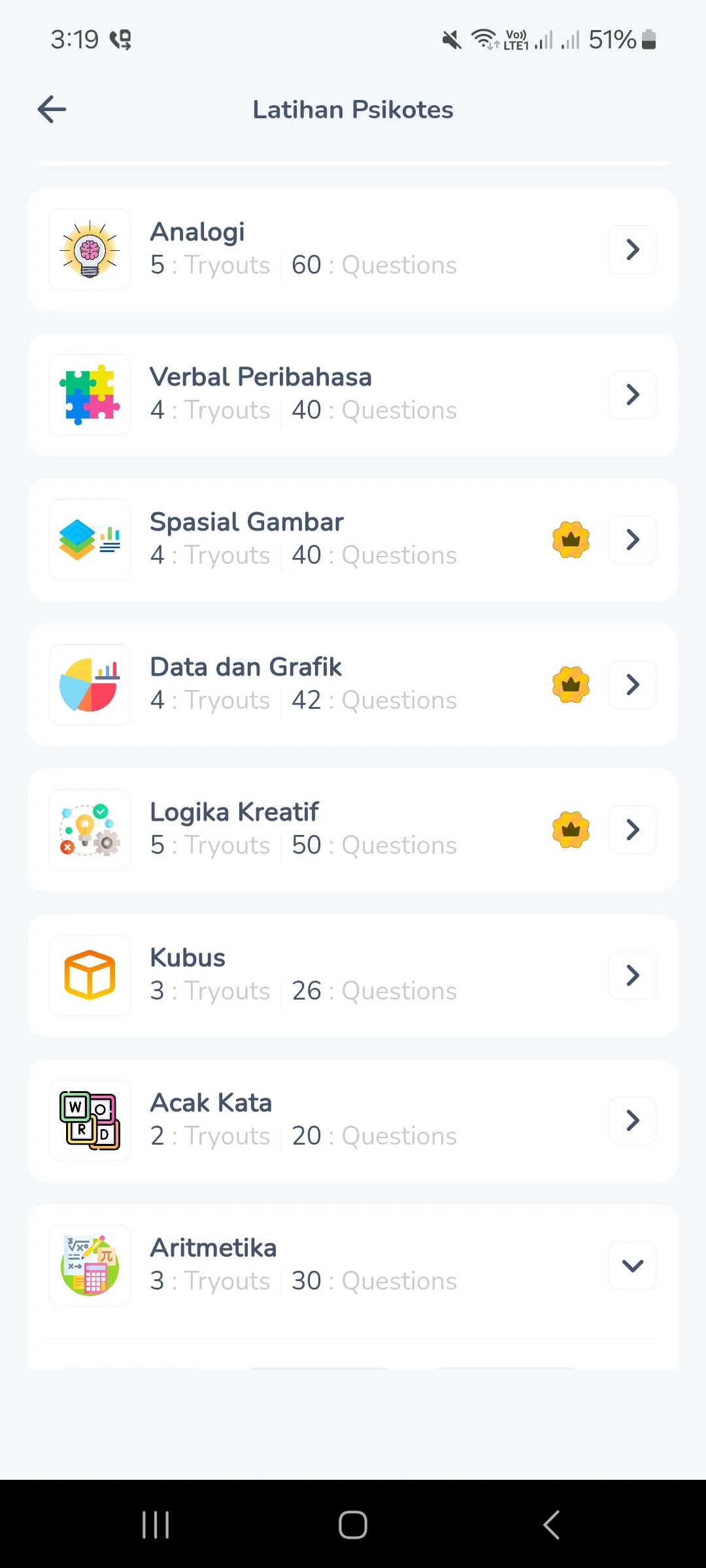 Tryout Psikotes | Indus Appstore | Screenshot