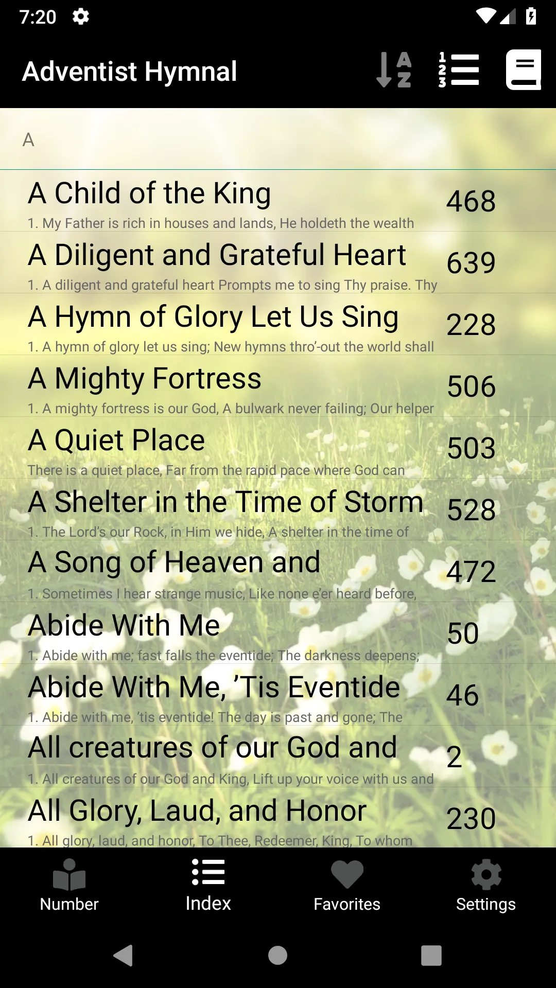 Adventist Hymnal with piano sh | Indus Appstore | Screenshot