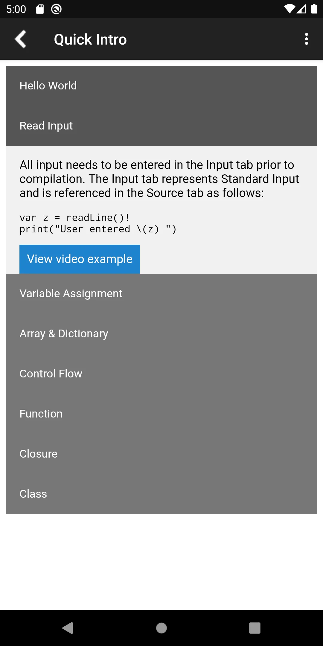 Sedona - Compiler for Swift | Indus Appstore | Screenshot