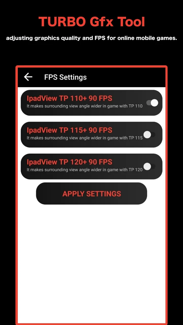 TURBO GFX TOOL FOR PUBG & BGMI | Indus Appstore | Screenshot