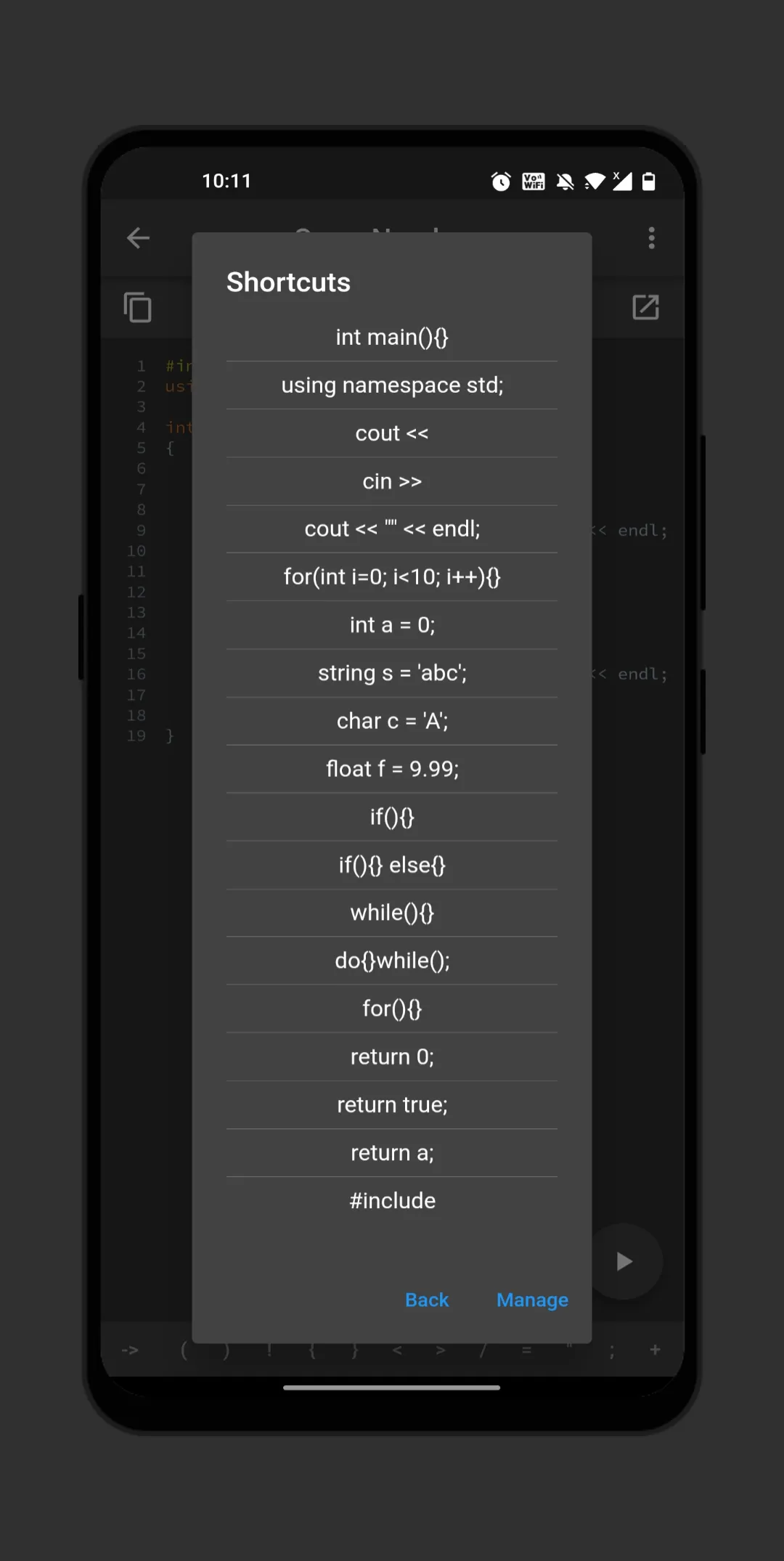 C++ Compiler | Indus Appstore | Screenshot