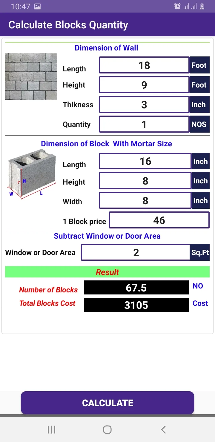 Ezy Construction Calculator | Indus Appstore | Screenshot