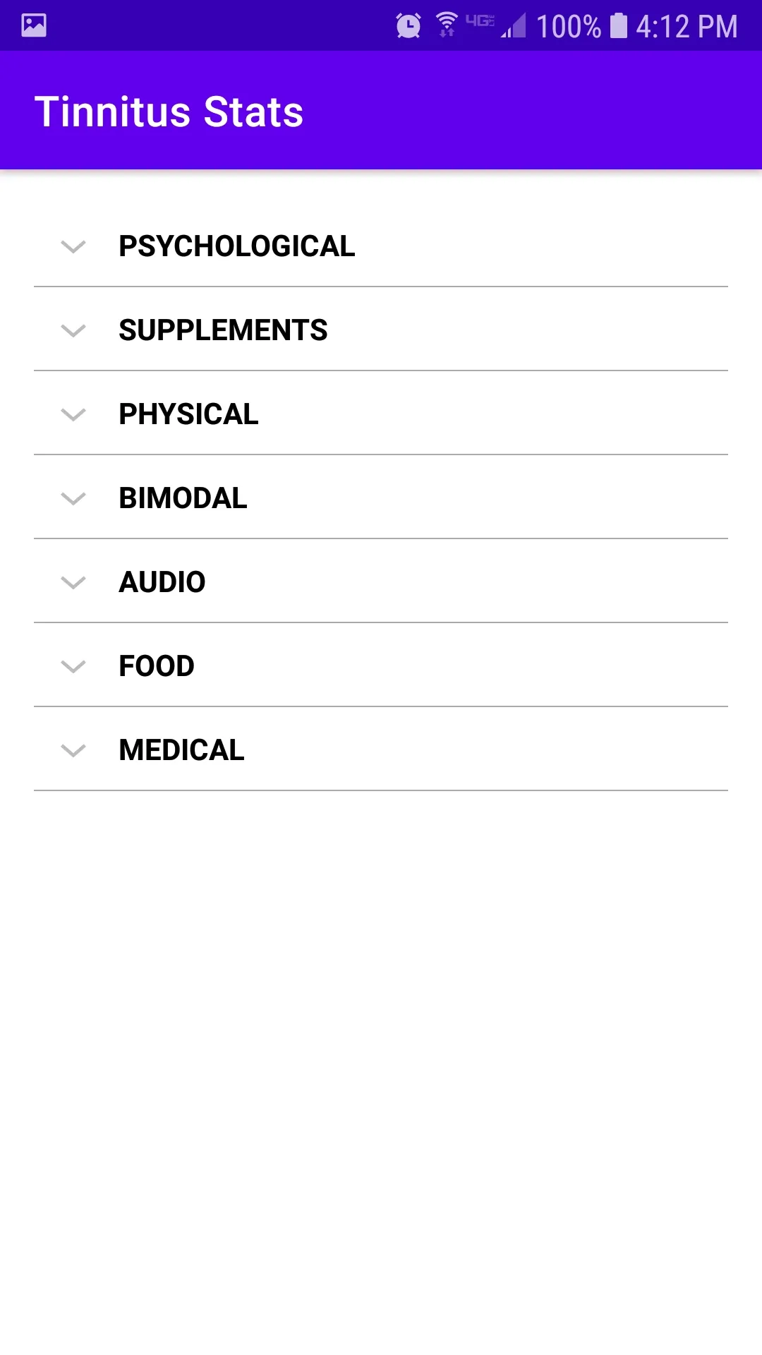 Tinnitus Stats | Indus Appstore | Screenshot