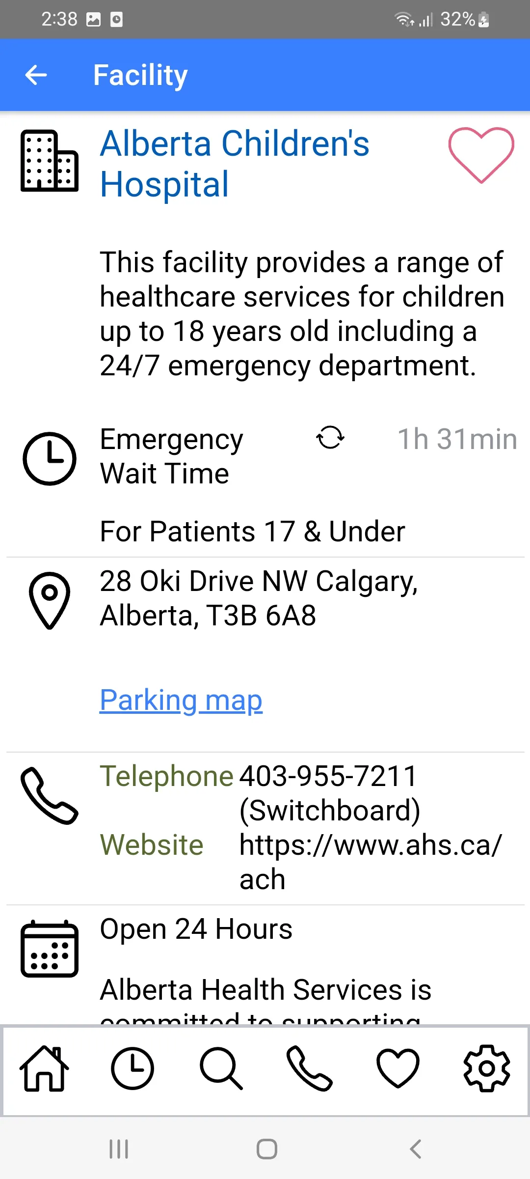 Alberta Health Services (AHS) | Indus Appstore | Screenshot