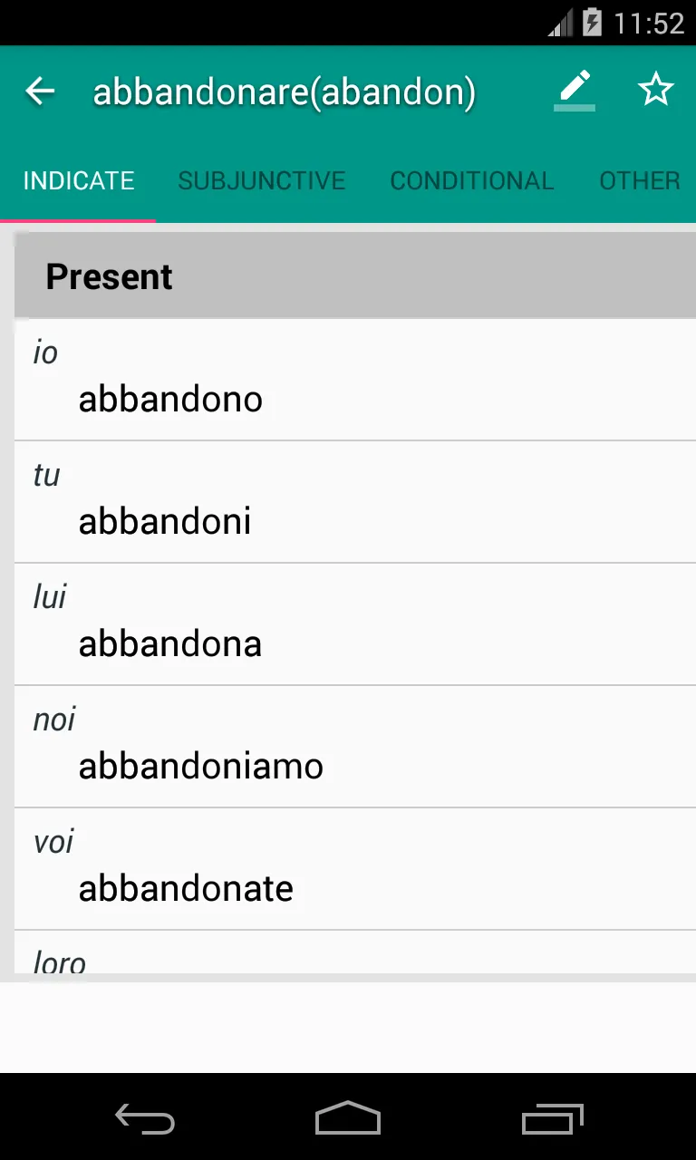 Daily Italian Verbs | Indus Appstore | Screenshot