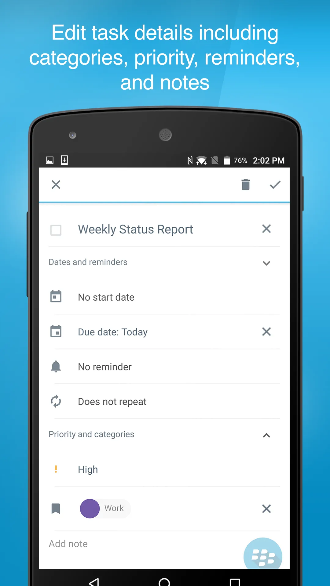 BlackBerry Tasks | Indus Appstore | Screenshot