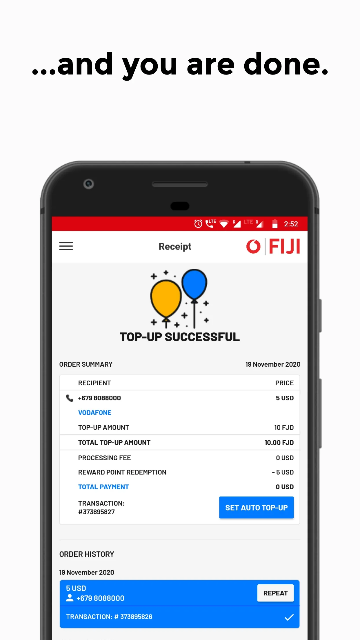 Vodafone Fiji Top-Up | Indus Appstore | Screenshot