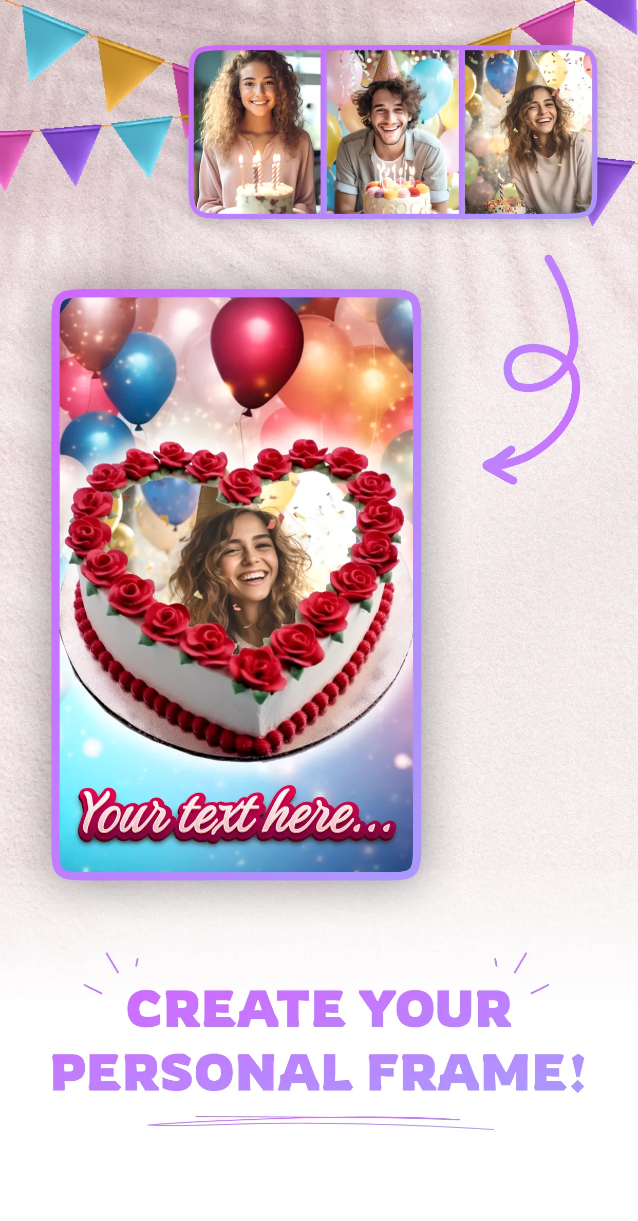 Happy birthday photo frame | Indus Appstore | Screenshot