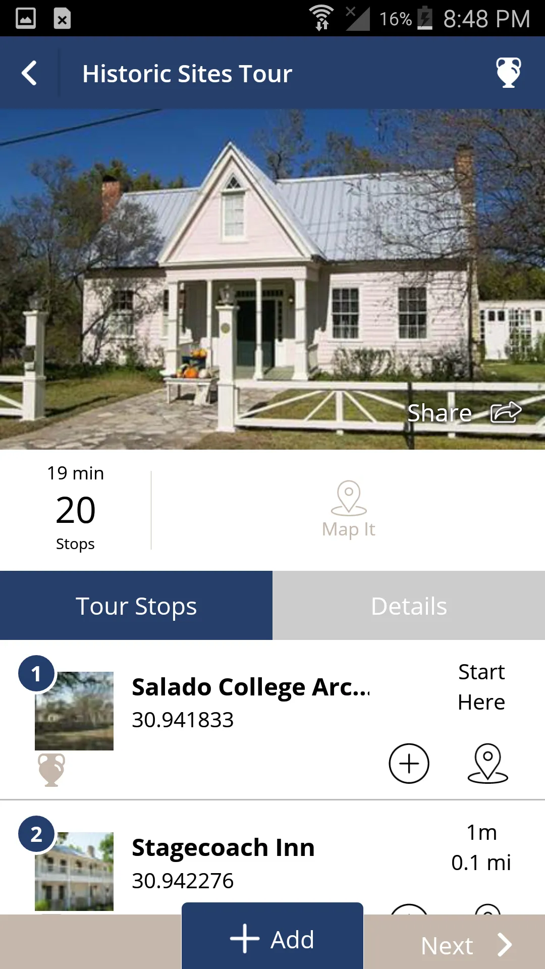 Visit Salado Texas! | Indus Appstore | Screenshot