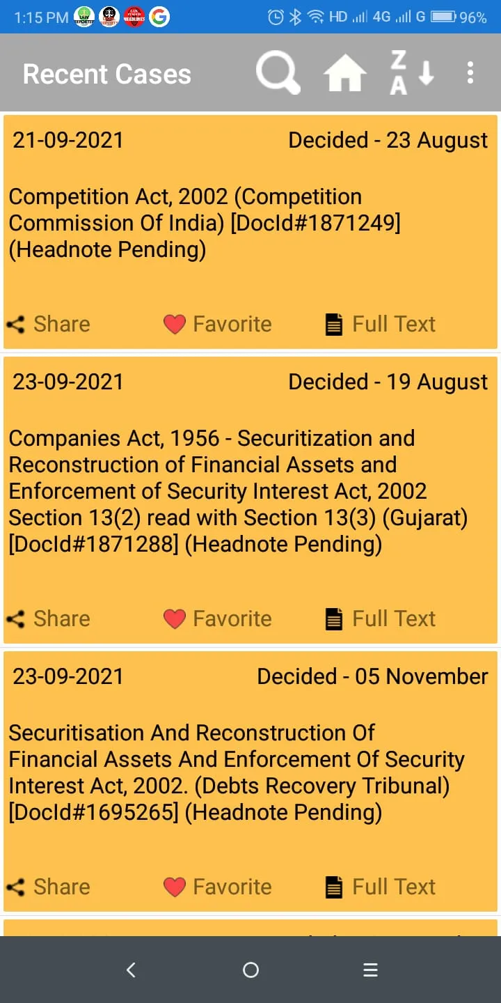 Corp. & Recovery Legal Reports | Indus Appstore | Screenshot