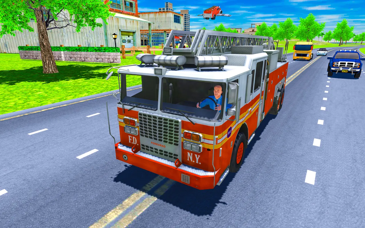 Flying Robot Fire Truck Game | Indus Appstore | Screenshot