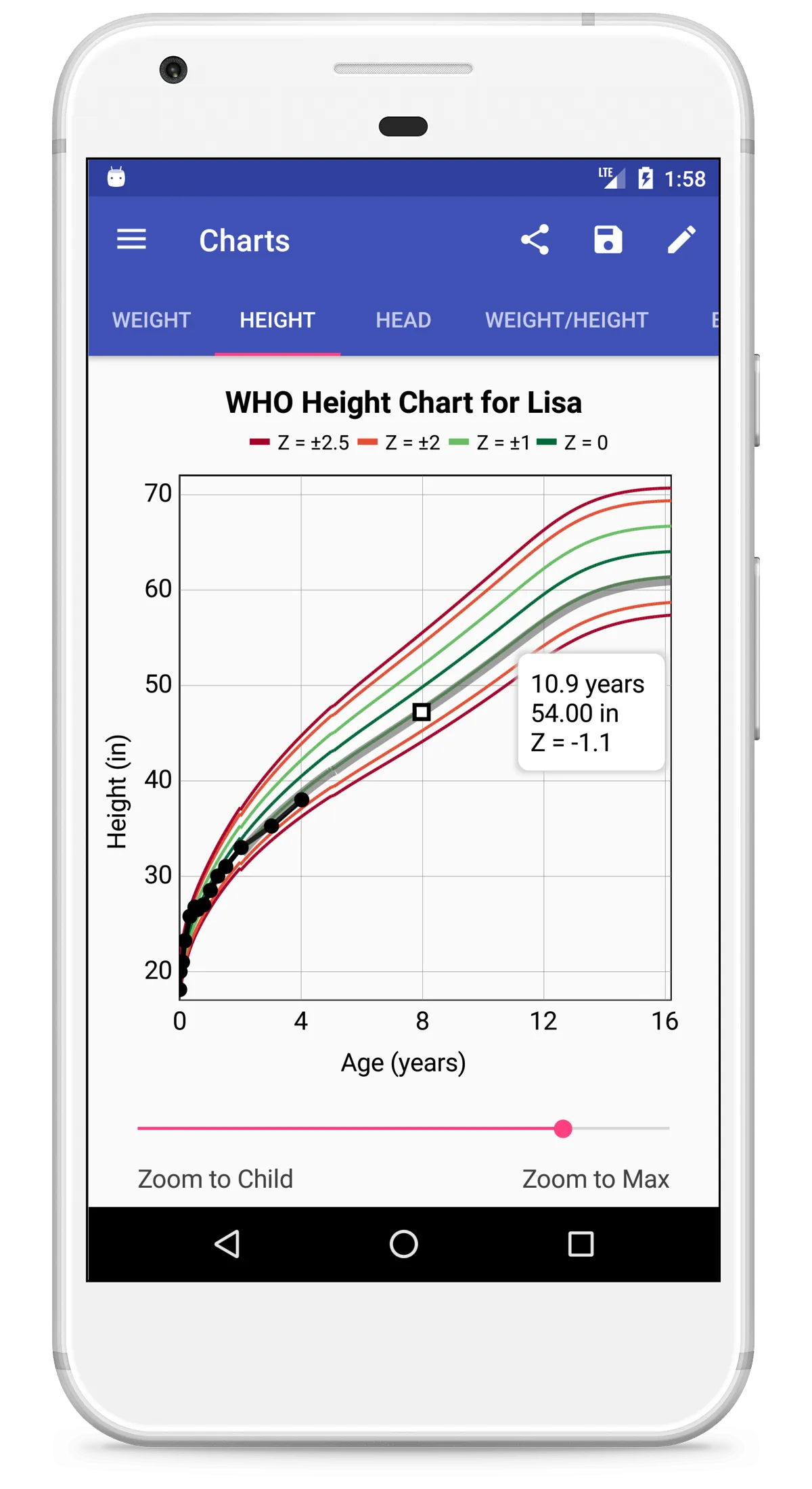 Child Growth Tracker | Indus Appstore | Screenshot
