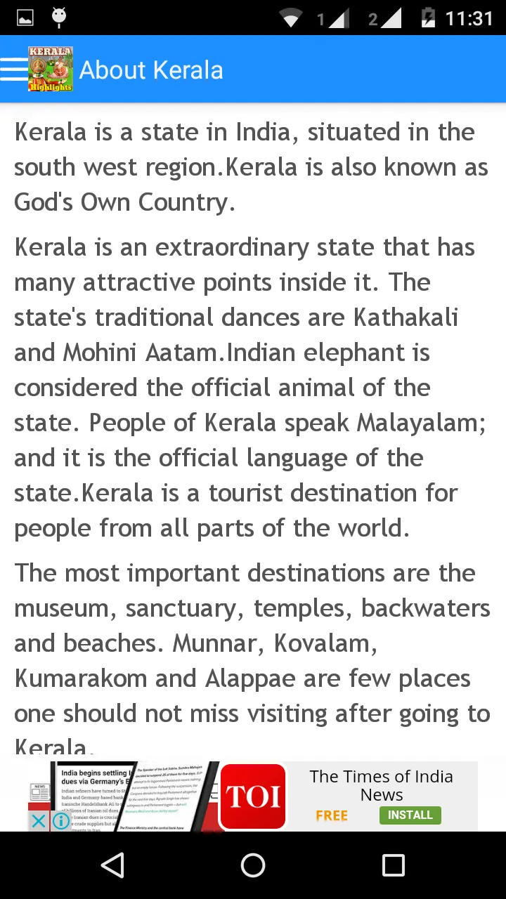 Kerala Highlights | Indus Appstore | Screenshot