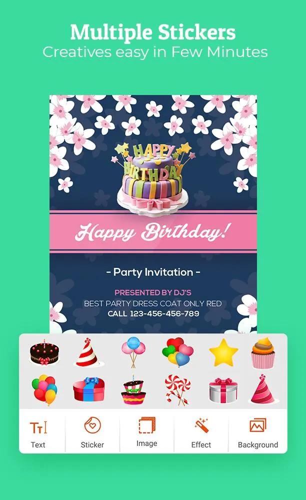 Birthday Invitation Maker | Indus Appstore | Screenshot