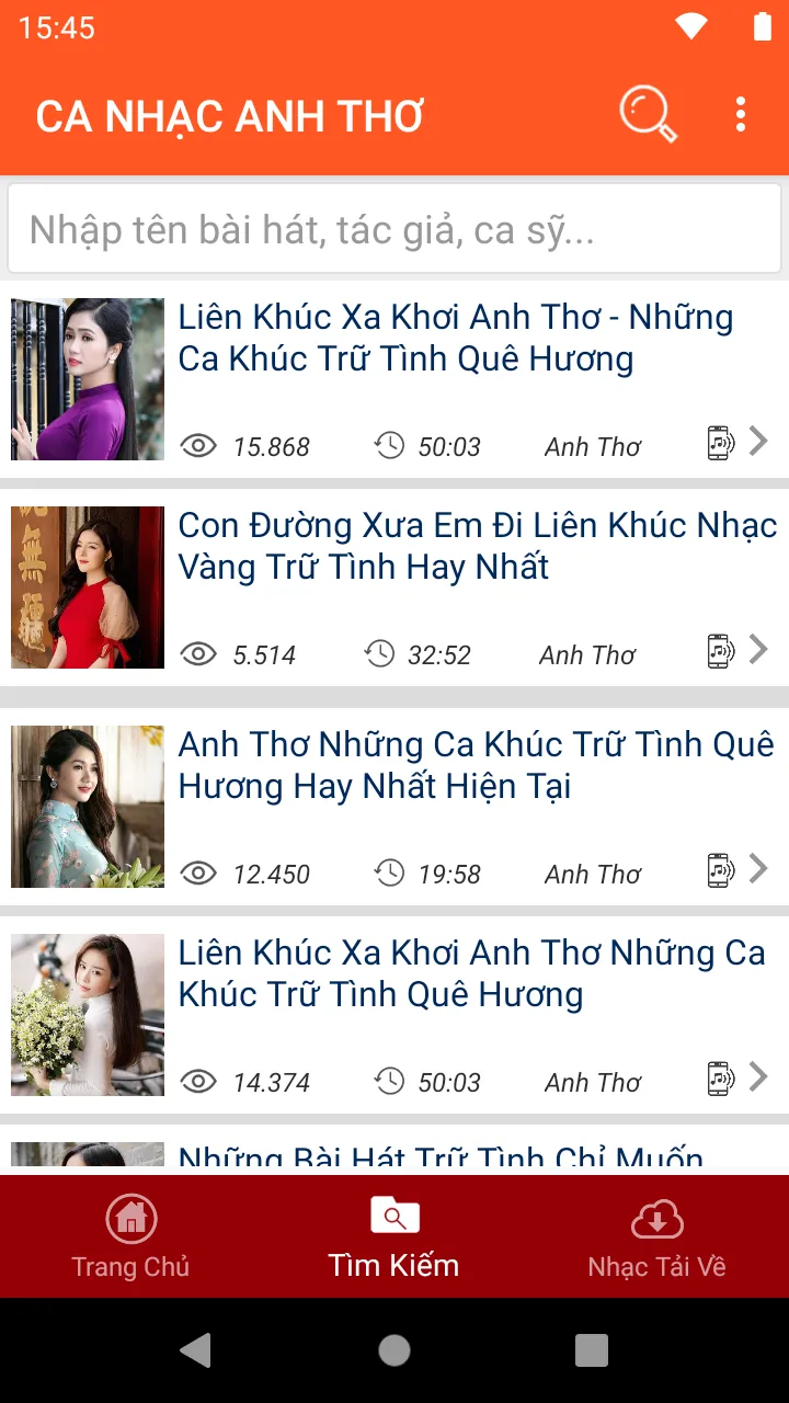 Nhac Anh Tho Tieng Hat Anh Tho | Indus Appstore | Screenshot