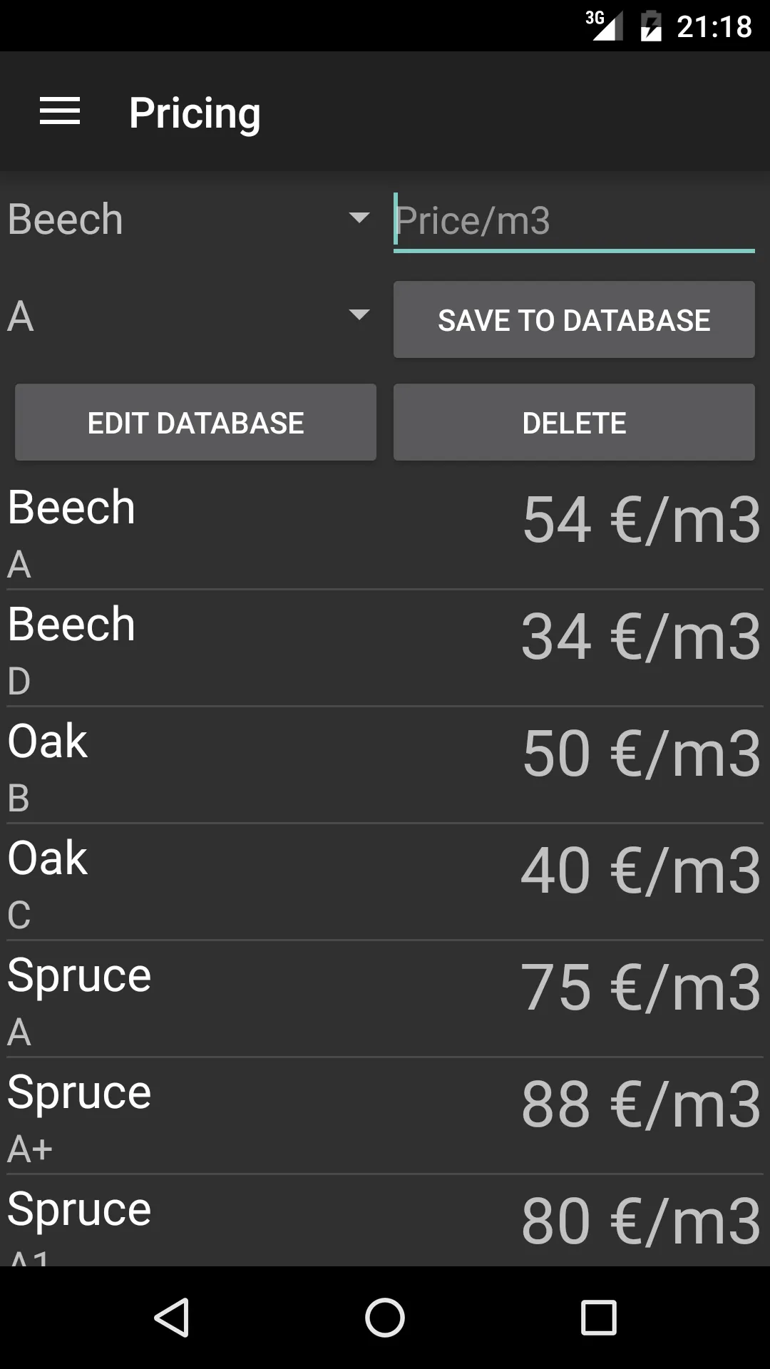 CubaLogs timber volume calc | Indus Appstore | Screenshot