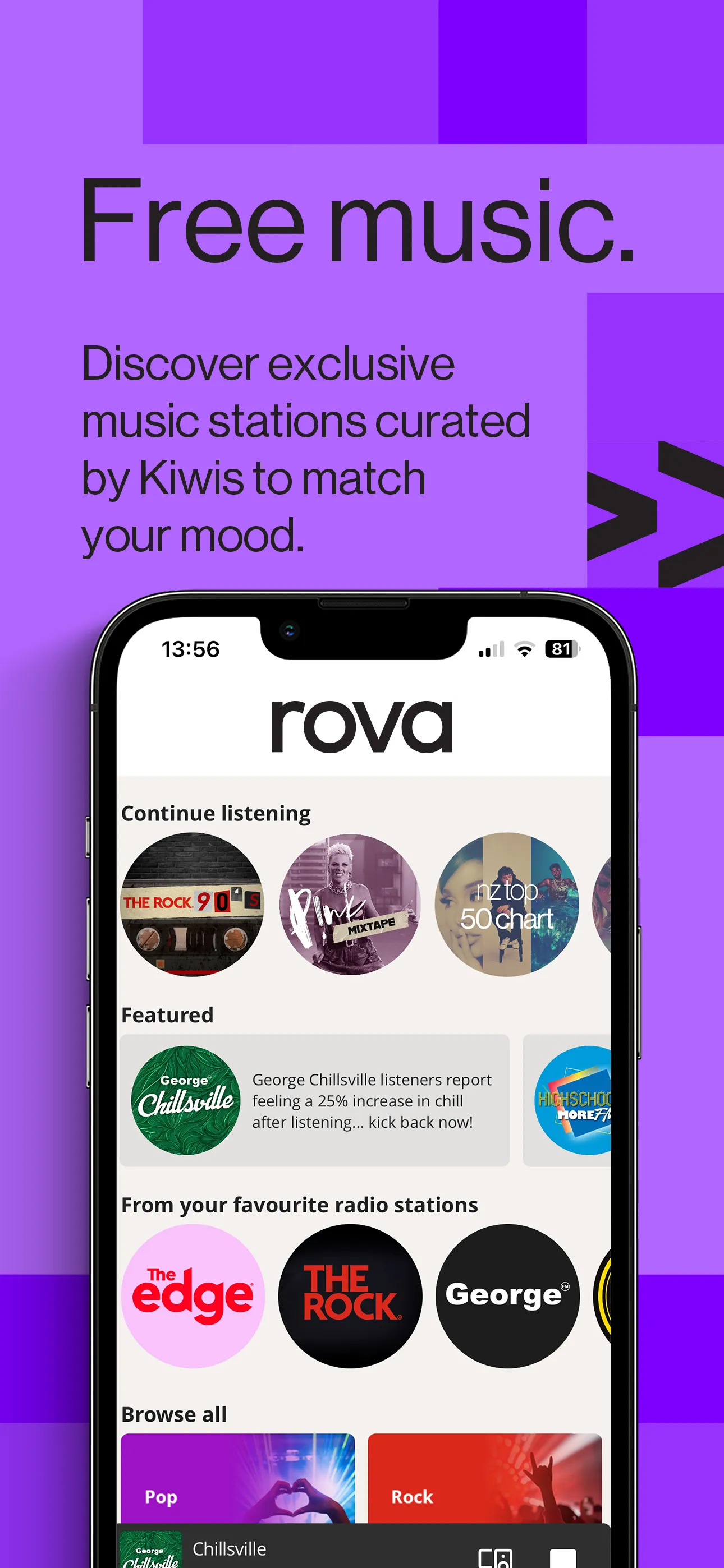 rova – radio, music, podcasts | Indus Appstore | Screenshot