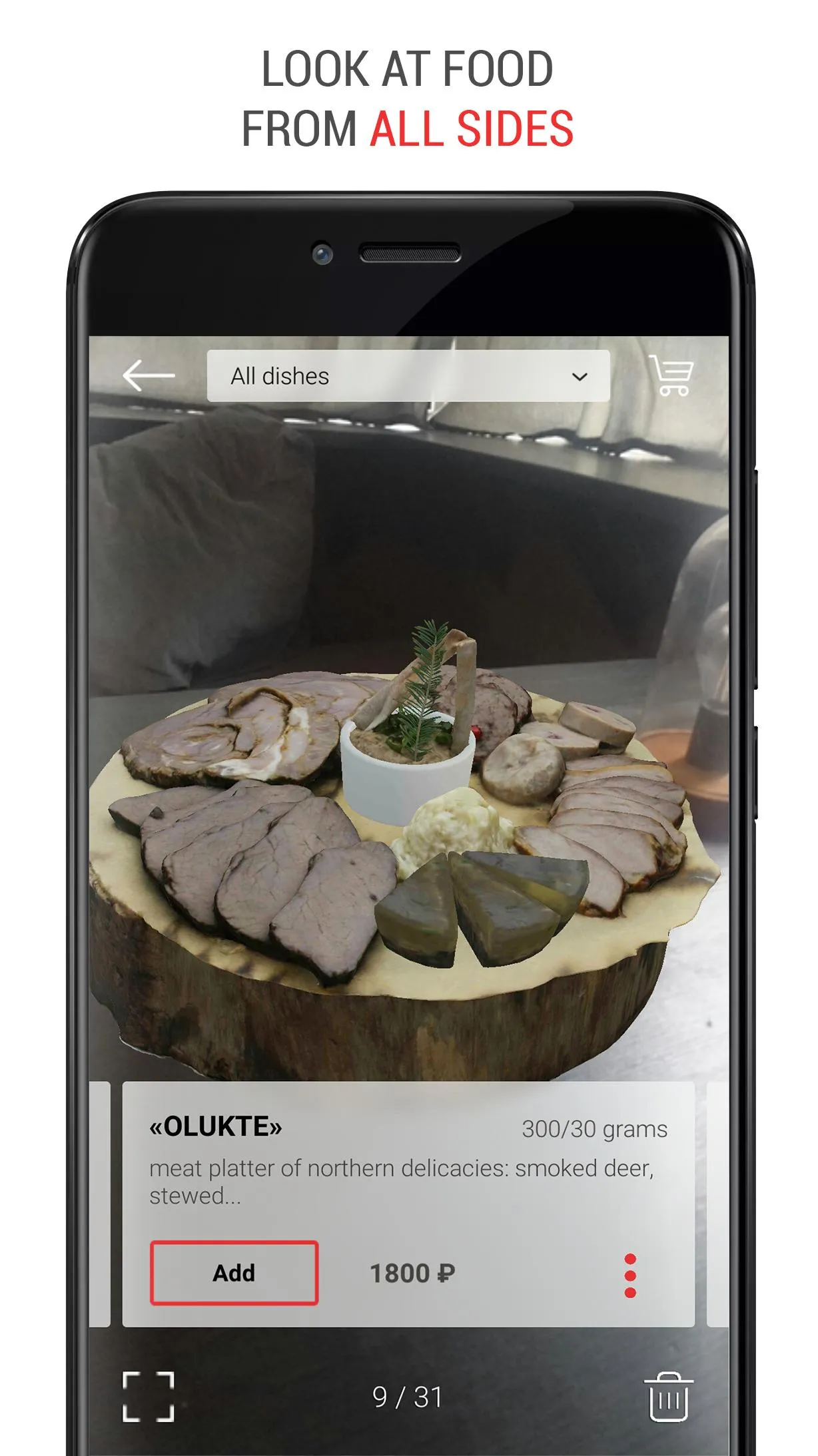 Menu AR Augmented Reality Food | Indus Appstore | Screenshot