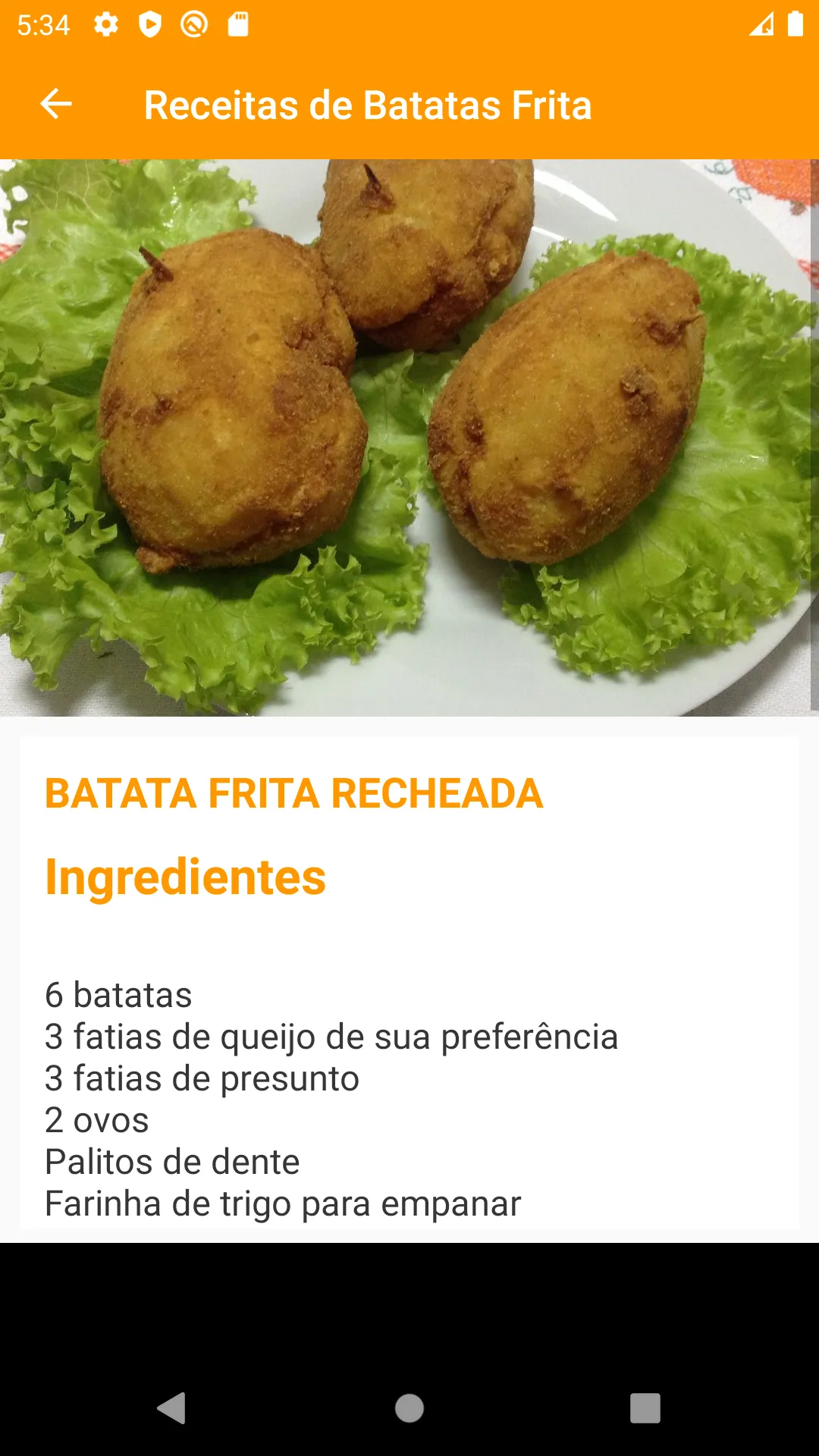 Receitas de Batatas Frita | Indus Appstore | Screenshot