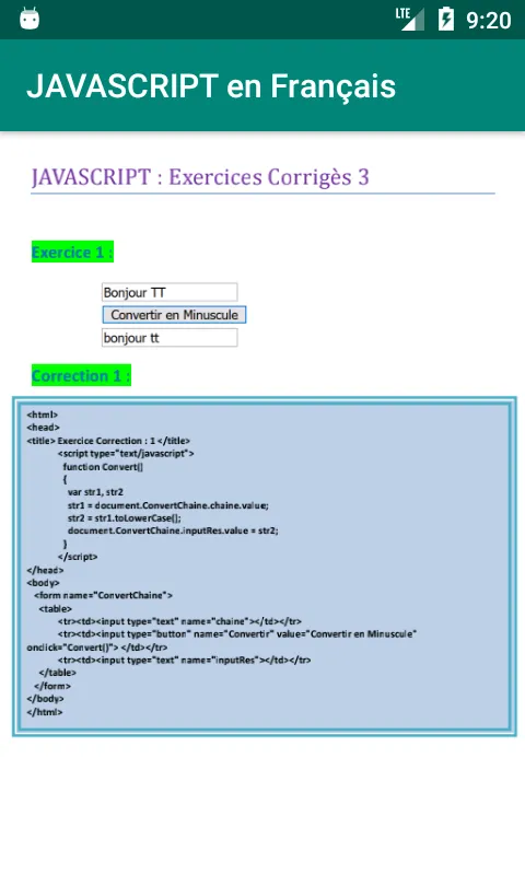 Javascript (Cours + Exercices  | Indus Appstore | Screenshot