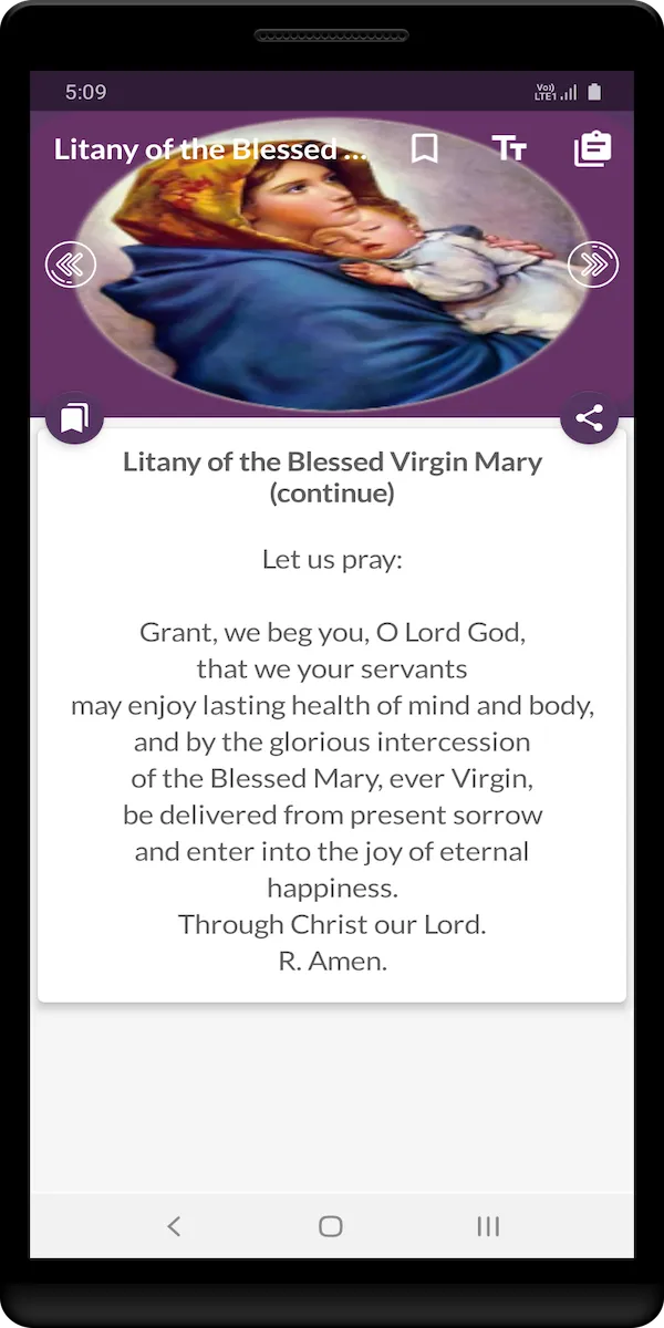 Litany of loreto text | Indus Appstore | Screenshot