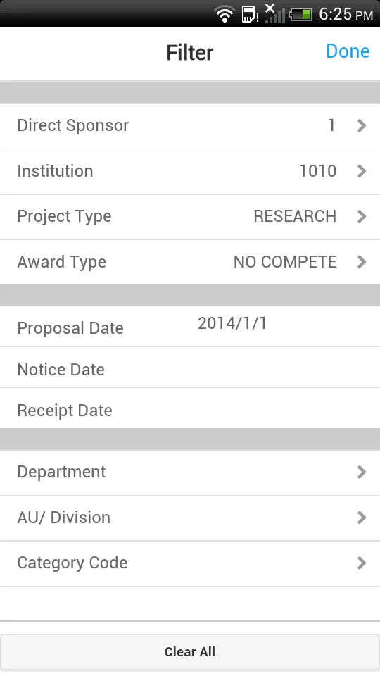 Infor Lawson Mobile Grants | Indus Appstore | Screenshot