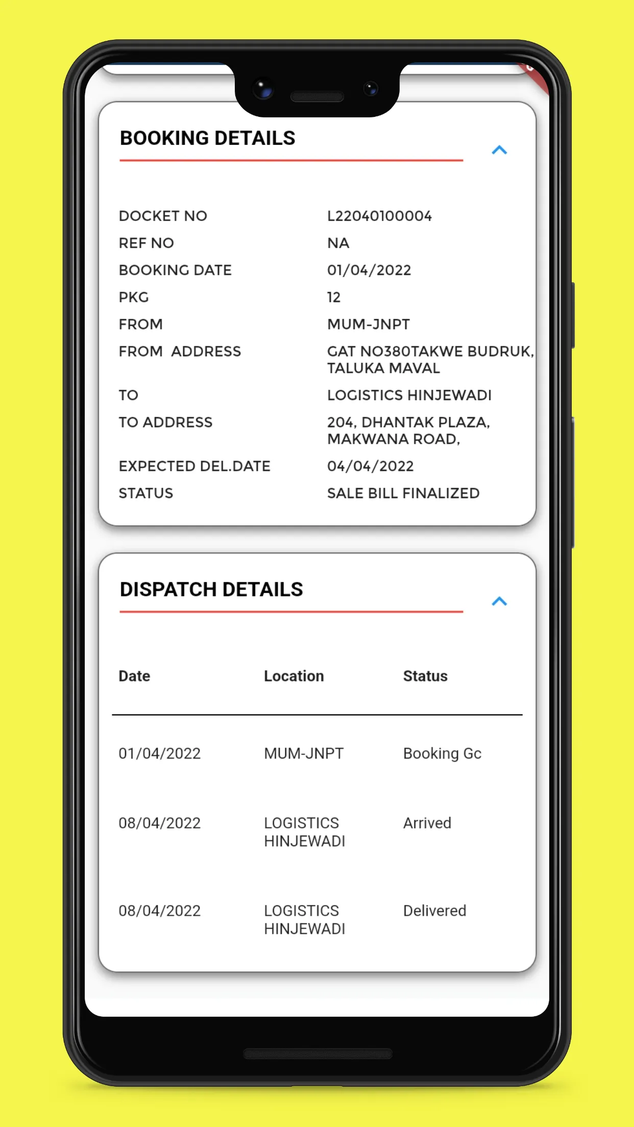 Acpl Consignment Tracking | Indus Appstore | Screenshot