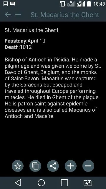 Catholic Saints List | Indus Appstore | Screenshot