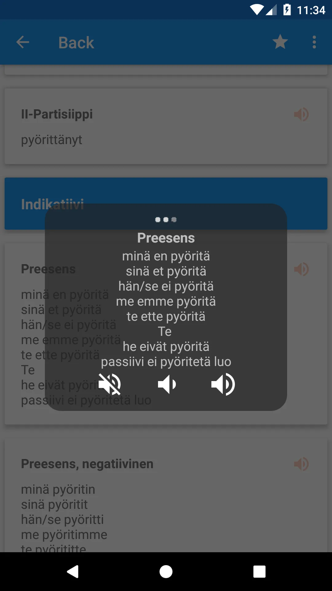 Finnish Conjugation | Indus Appstore | Screenshot