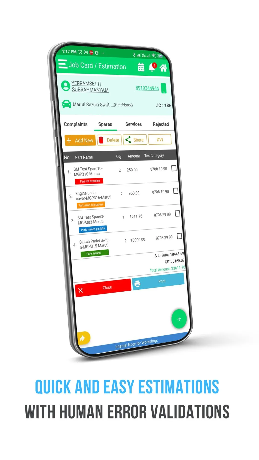 RAMP Garage/ Workshop Software | Indus Appstore | Screenshot