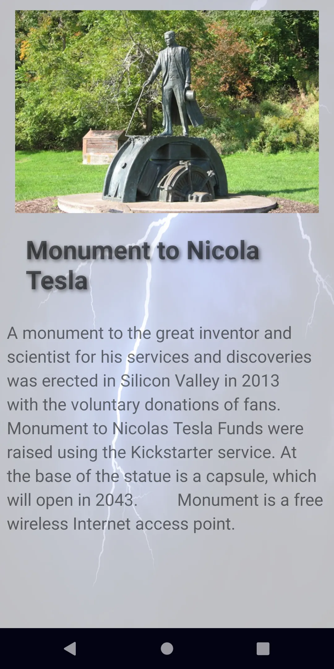 Nikola Tesla. Biography. | Indus Appstore | Screenshot