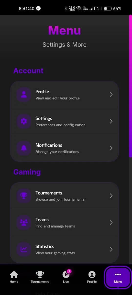 Universal Esport | Indus Appstore | Screenshot