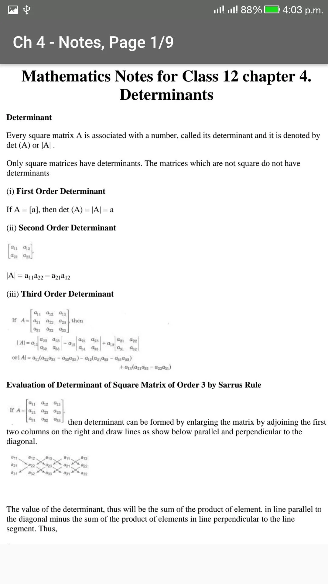 Class 12 Maths Notes | Indus Appstore | Screenshot