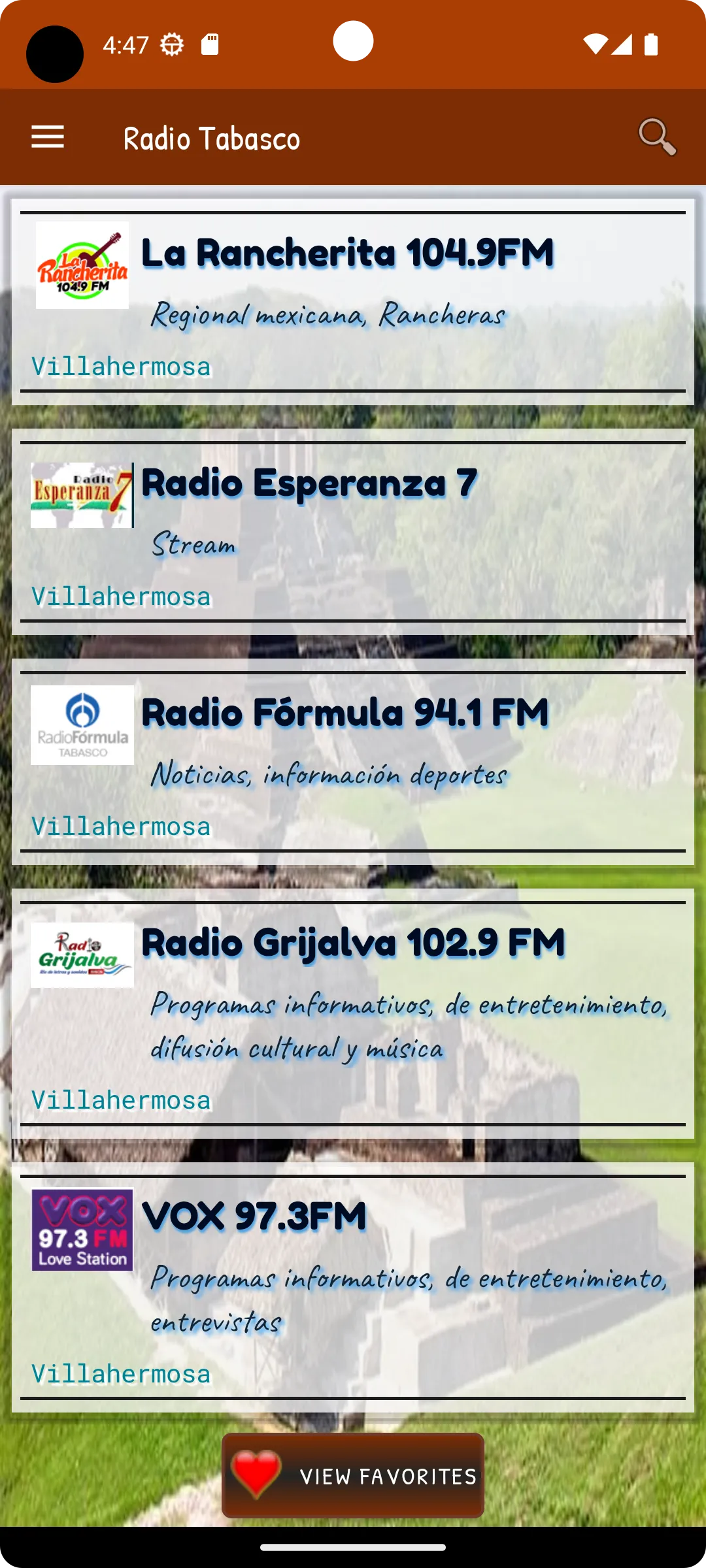 Radio Tabasco Mexico + Music | Indus Appstore | Screenshot