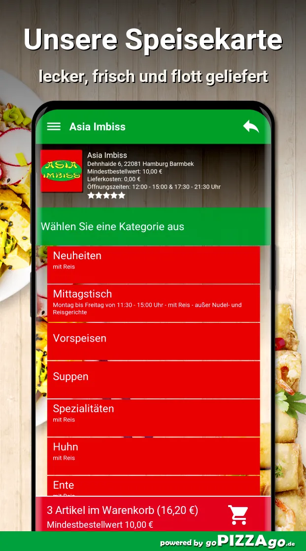 Asia Imbiss Hamburg Barmbek | Indus Appstore | Screenshot