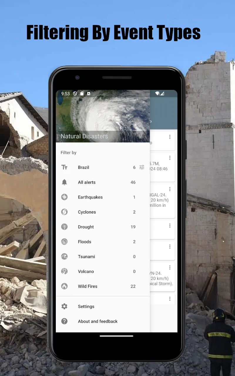 Natural Disaster Monitor | Indus Appstore | Screenshot