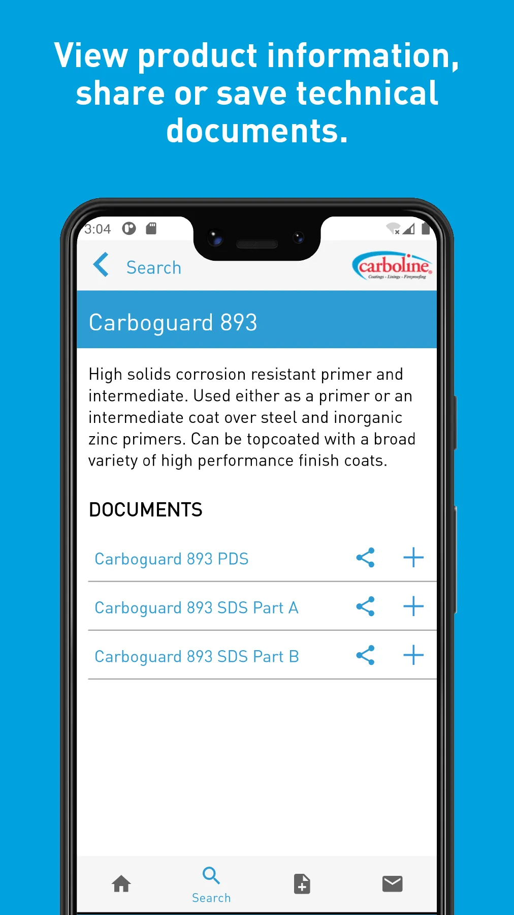 Carboline Mobile App | Indus Appstore | Screenshot