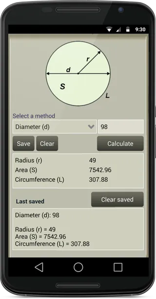 Fast Circle Calculator | Indus Appstore | Screenshot