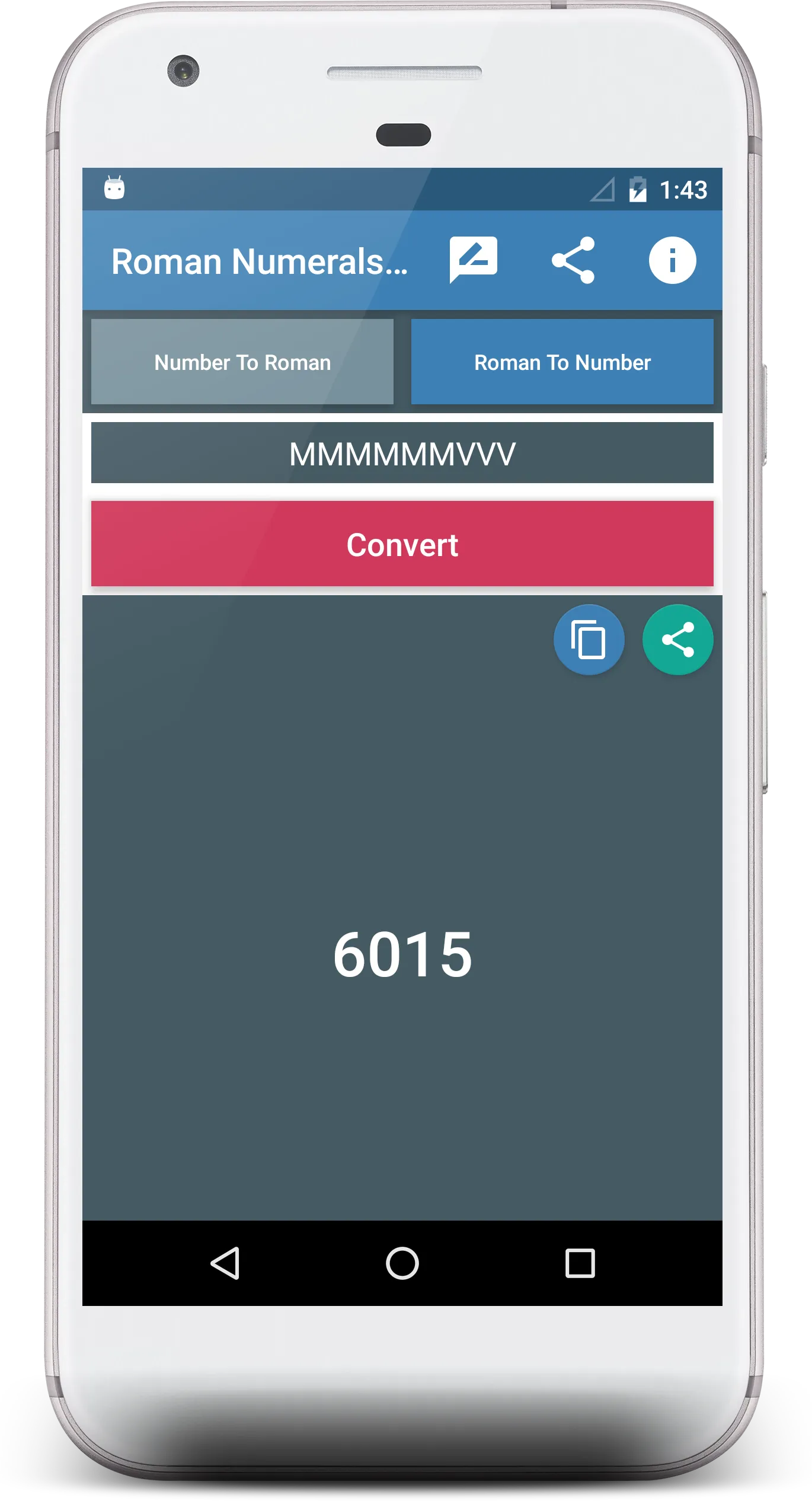 Number To Roman Converter | Indus Appstore | Screenshot