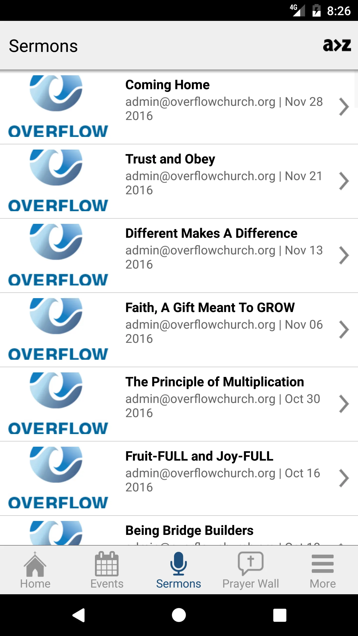 Overflow Church | Indus Appstore | Screenshot