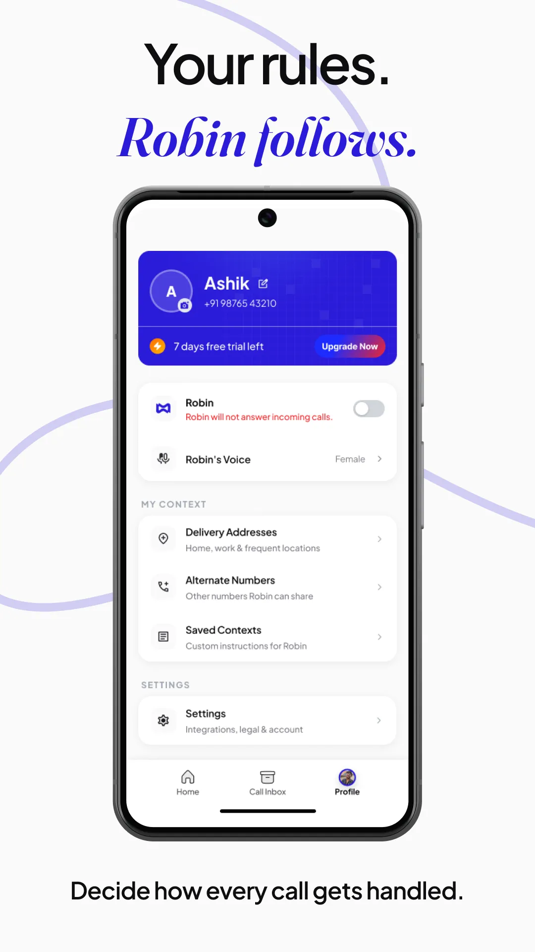 hiRobin - AI Call Assistant | Indus Appstore | Screenshot
