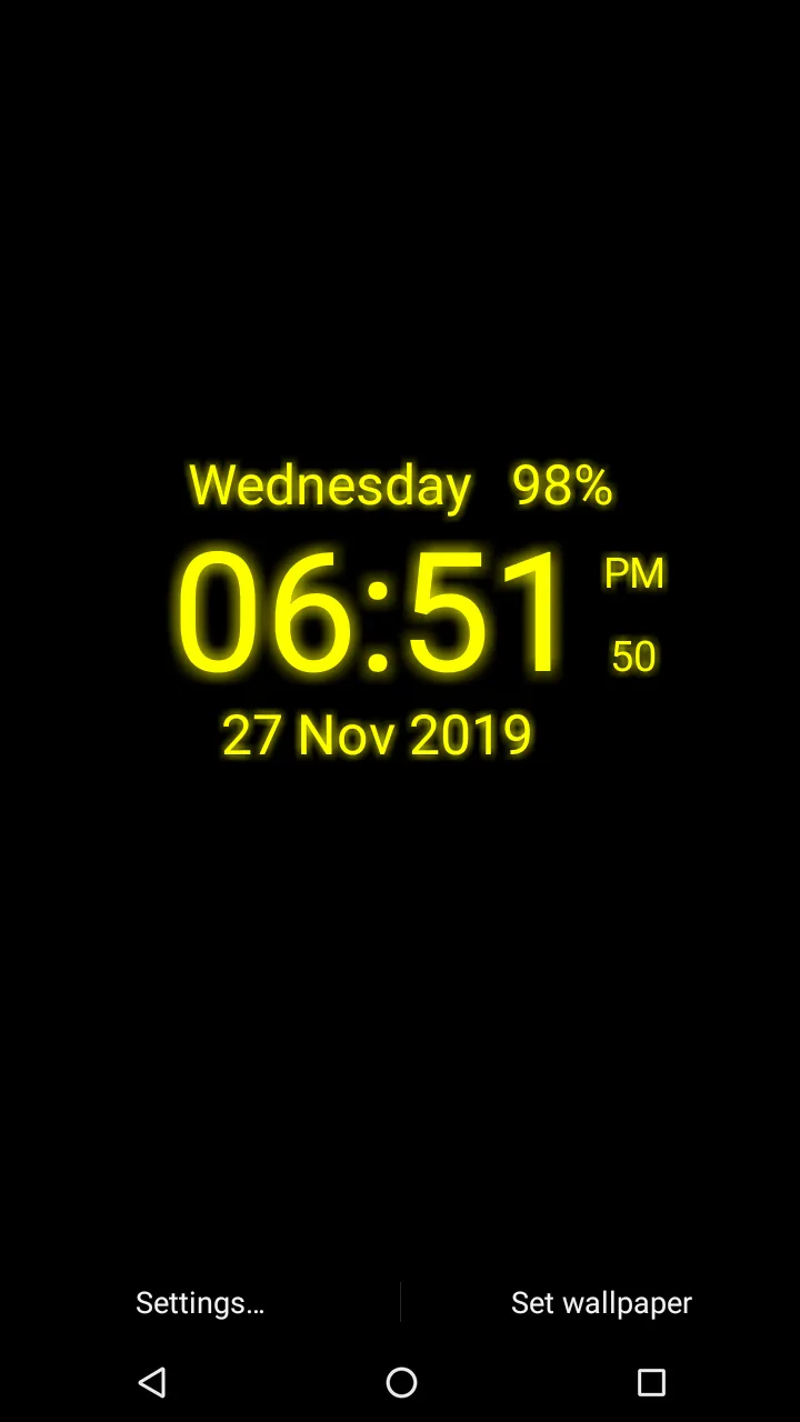 Digital Clock Live Wallpaper | Indus Appstore | Screenshot
