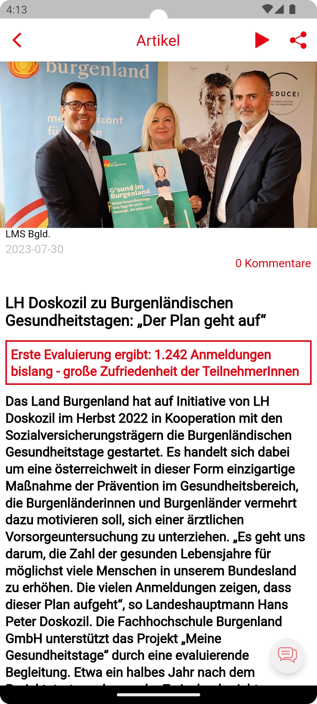 SPÖ Burgenland | Indus Appstore | Screenshot