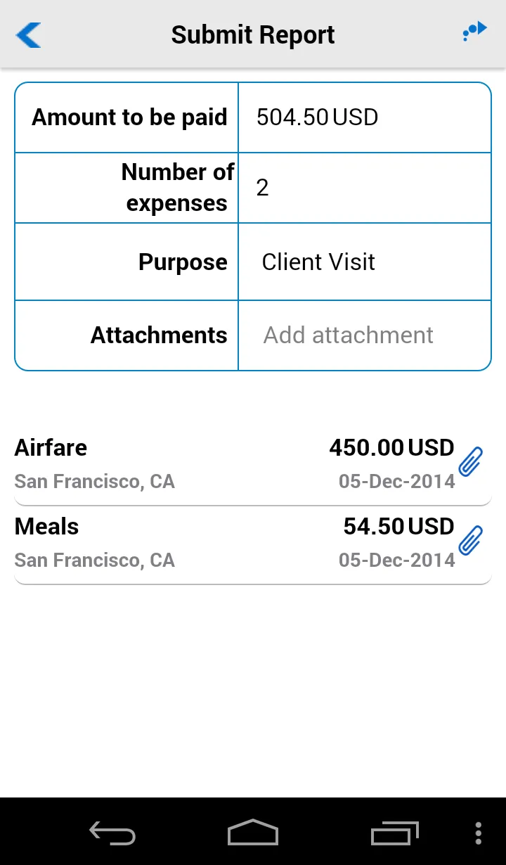 Oracle Fusion Expenses | Indus Appstore | Screenshot