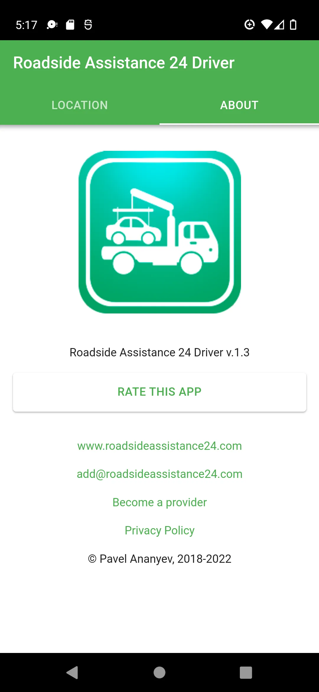 Roadside Assistance 24 Driver | Indus Appstore | Screenshot