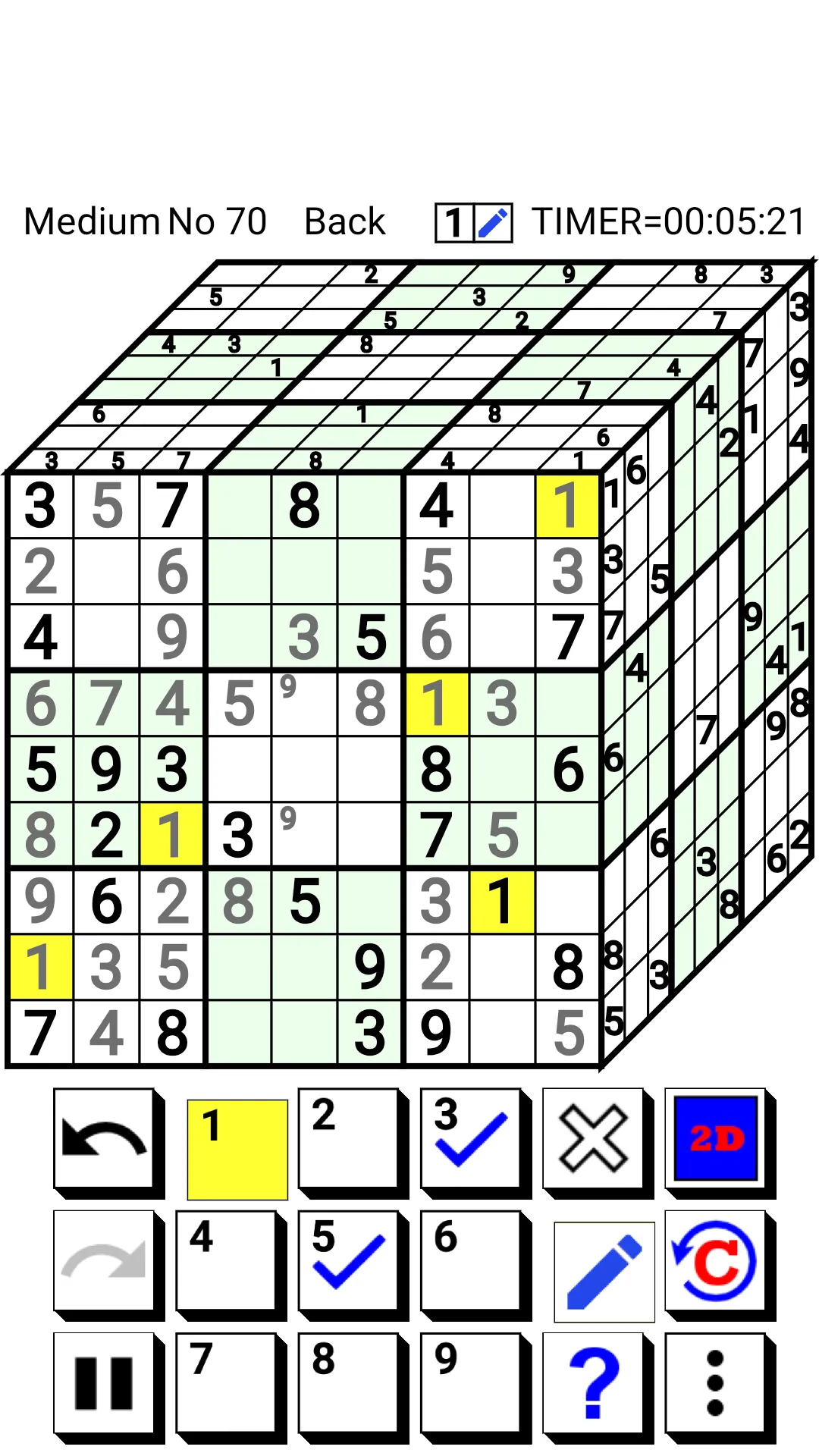 3D Number Place(3D Sudoku) | Indus Appstore | Screenshot