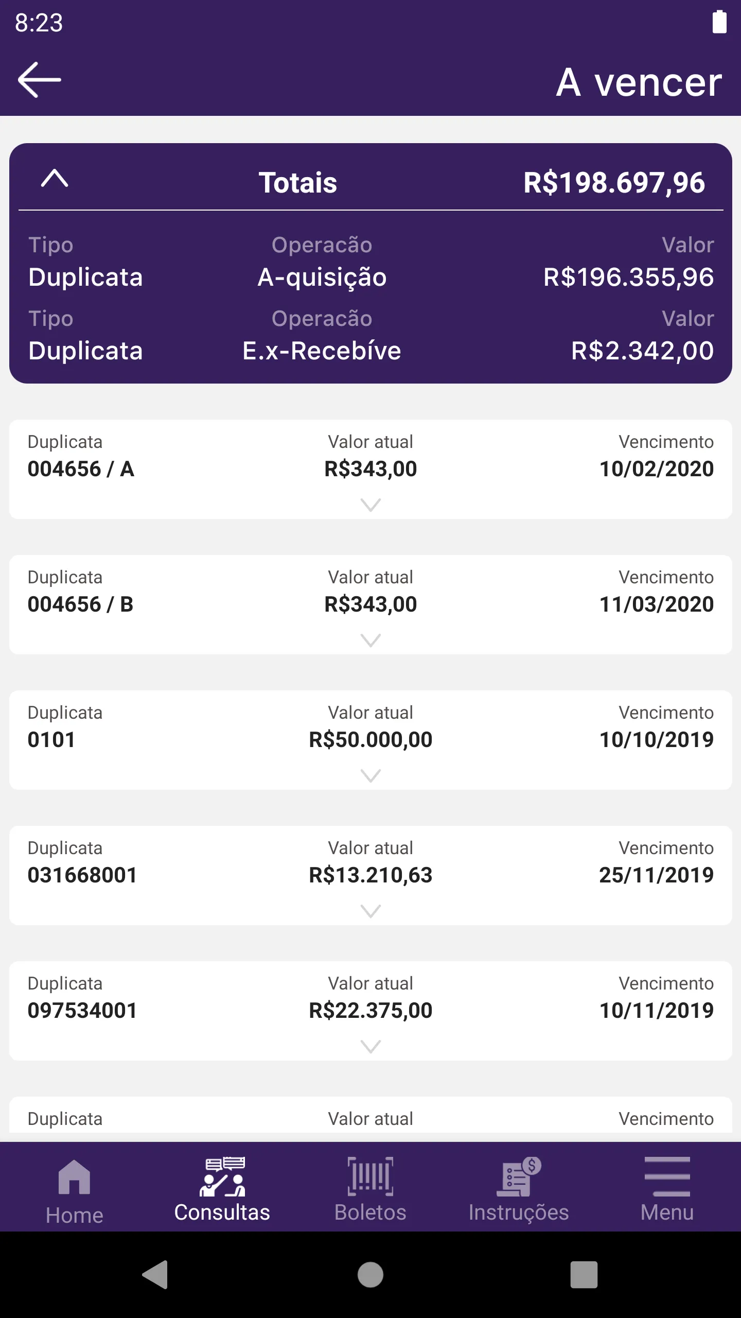 Meus Recebíveis | Indus Appstore | Screenshot