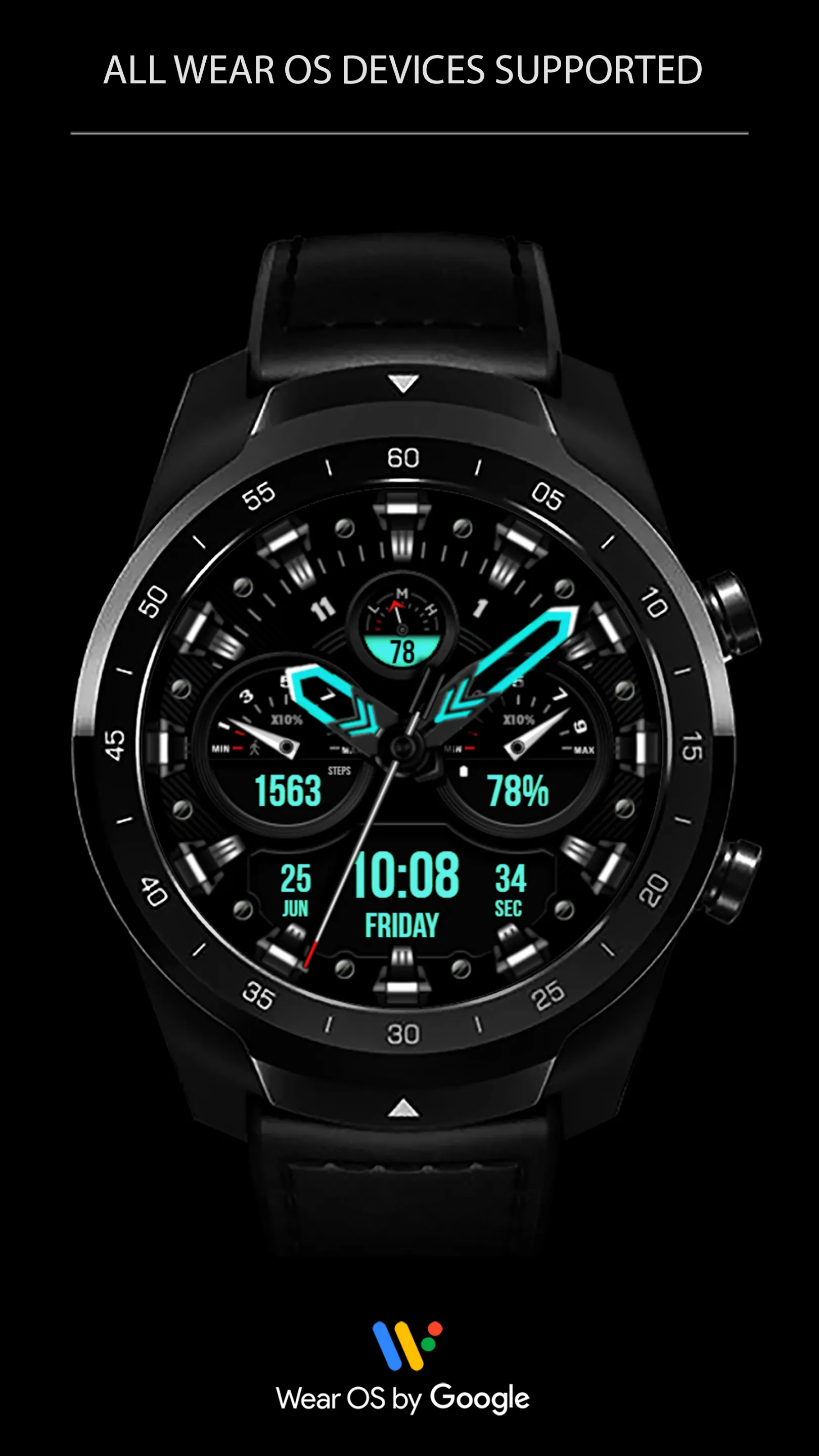 WFP 225 Hybrid watch face | Indus Appstore | Screenshot