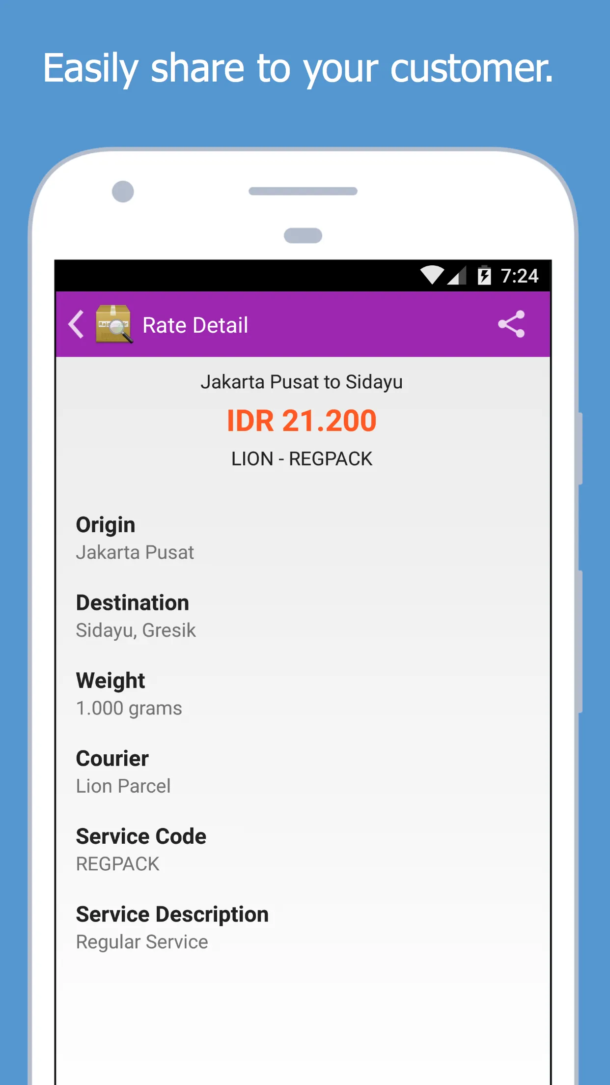 RajaOngkir: Cek Ongkos Kirim | Indus Appstore | Screenshot